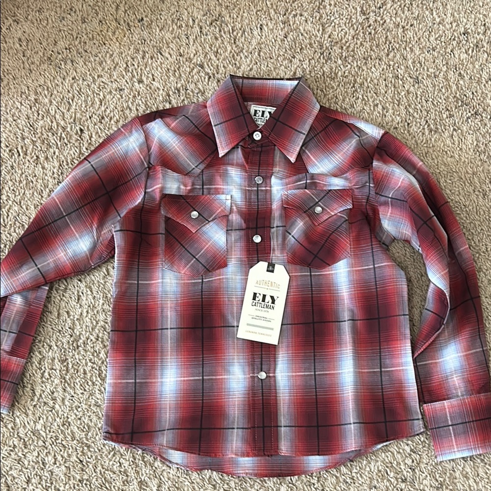 Ely Cattleman Red Plaid Shirt
